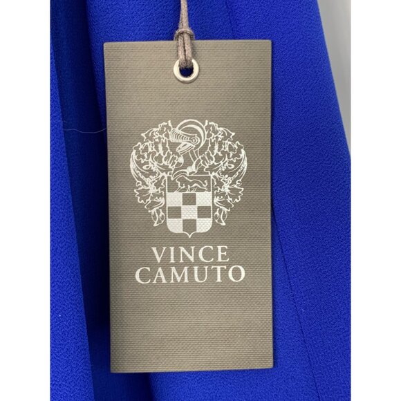 Vince Camuto 2P Tie Neck Flutter Sleeve Blue Mini Dress $138 8744 Chiffon - Picture 11 of 12